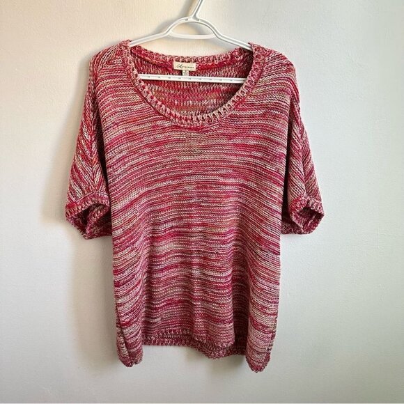 Autograph slouchy dolman sleeve line pattern knit sweater small - Picture 6 of 6